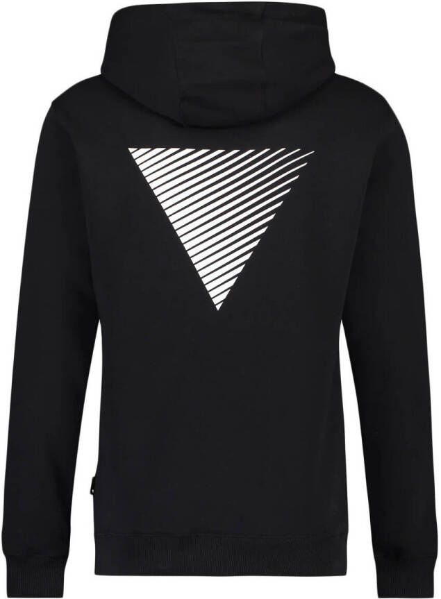 Purewhite hoodie met backprint 10301 zwart