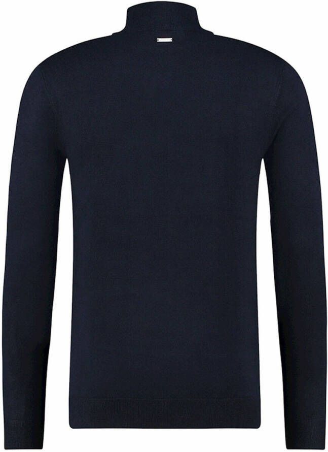Purewhite Essential knit mockneck ls navy