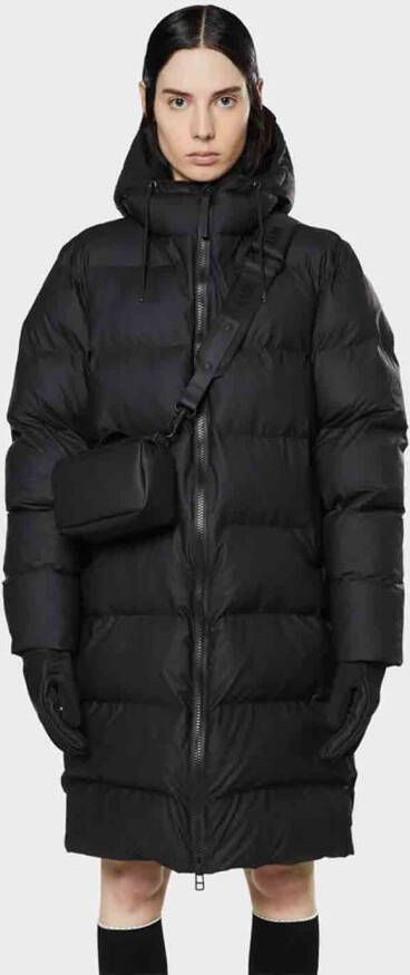 Rains Puffer jack met capuchon en steekzakken