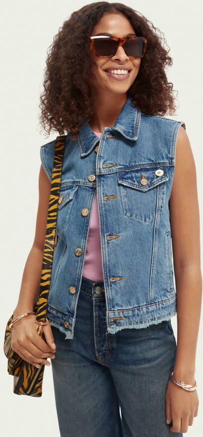 Scotch & Soda Mouwloos jack van biologisch denim — Remade Classic