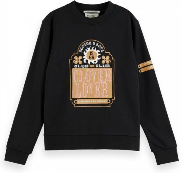 Scotch & Soda 164681 0008 scotch en soda regular fit graphic sweatshirt black
