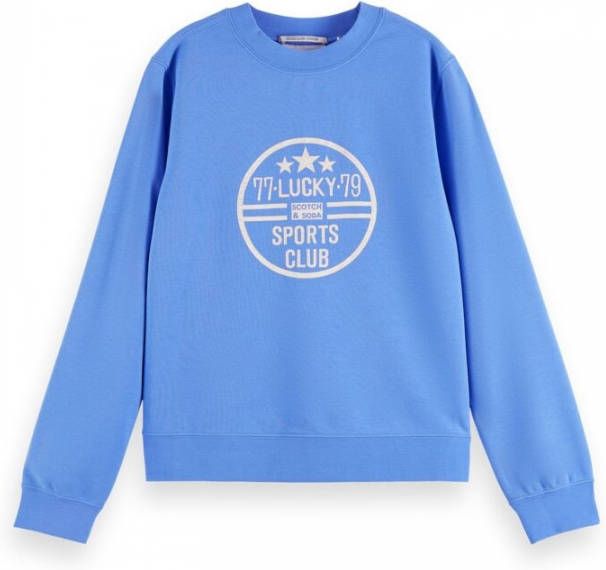 Scotch & Soda 166494 4609 scotch en soda regular fit graphic sweatshirt quilt blue