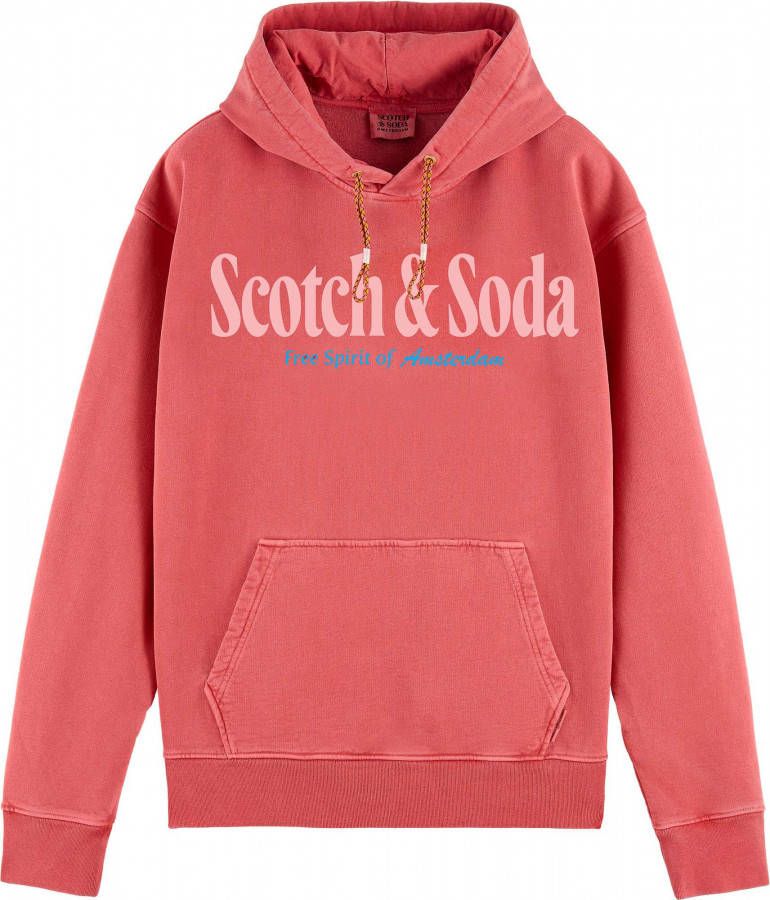 Scotch & Soda Colourful artwork hooded sweatshirt hollywood flam