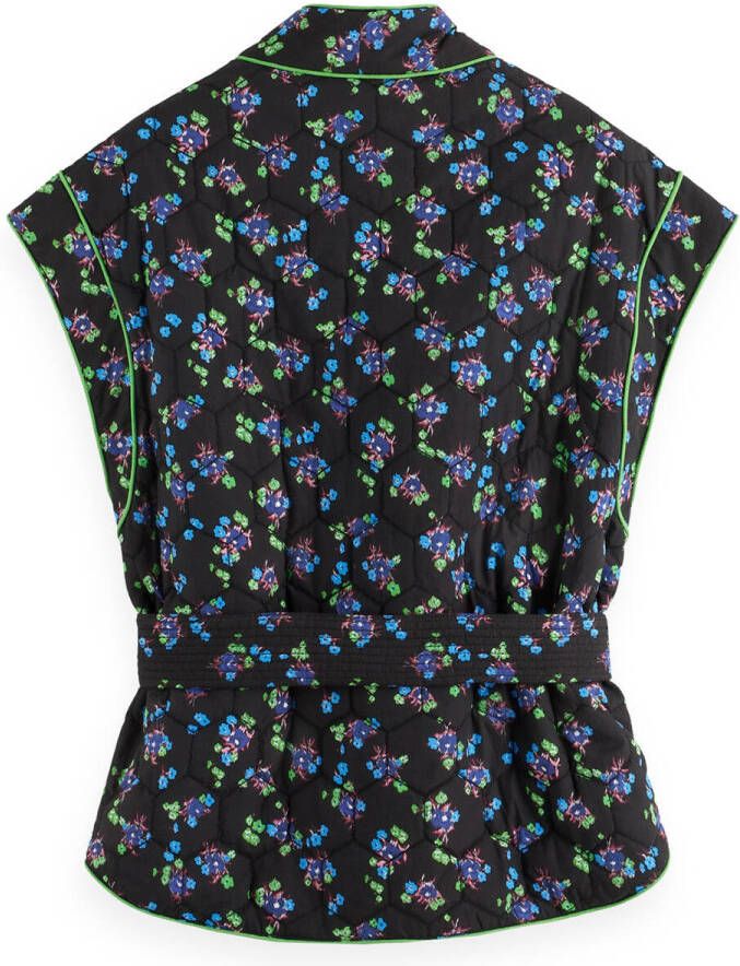 Scotch & Soda Doorgestikte bodywarmer met print