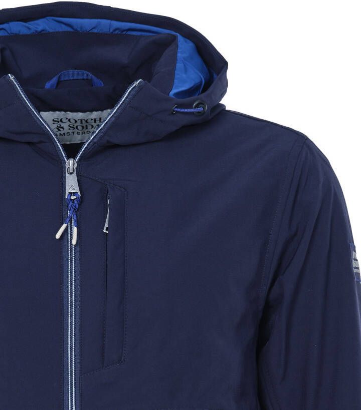Scotch & Soda Softshell jack met capuchon en ritszakken