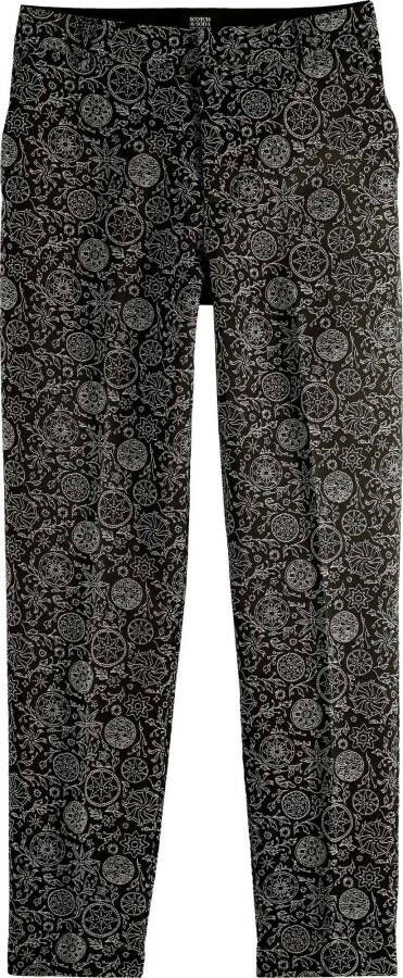Scotch & Soda Lowry mid waist tapered fit cropped pantalon met jacquard dessin