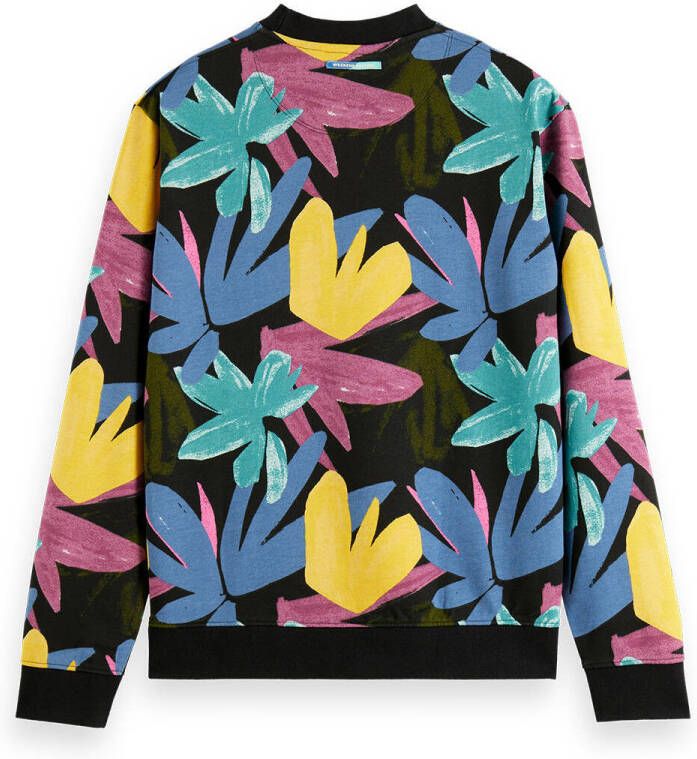 Scotch & Soda Sweater van biologisch katoen met ronde hals en print