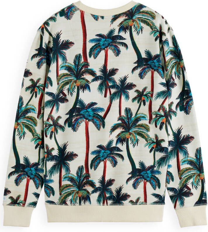 Scotch & Soda Printed sweatshirt offwhite palmtrees aop(171669 5732 )