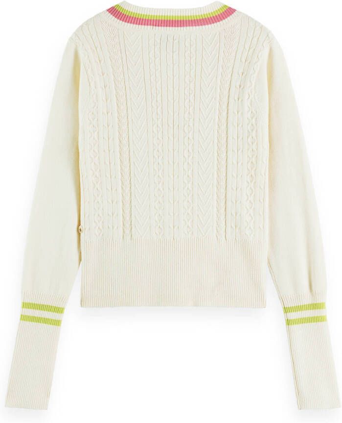 Scotch & Soda V neck Knitwear , Beige, Dames
