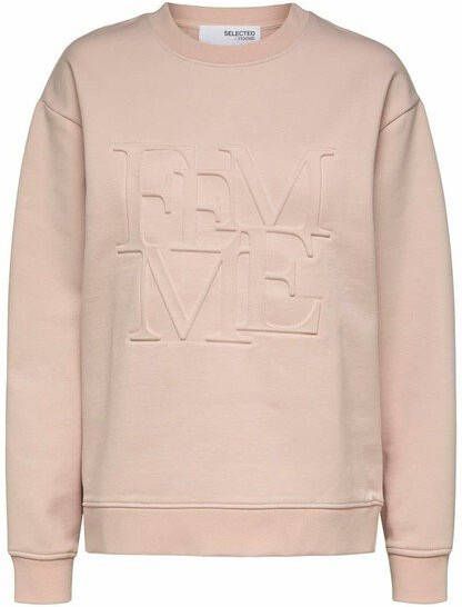Selected Femme Whip Slfjeni Ls Sweatshirt , Beige, Dames