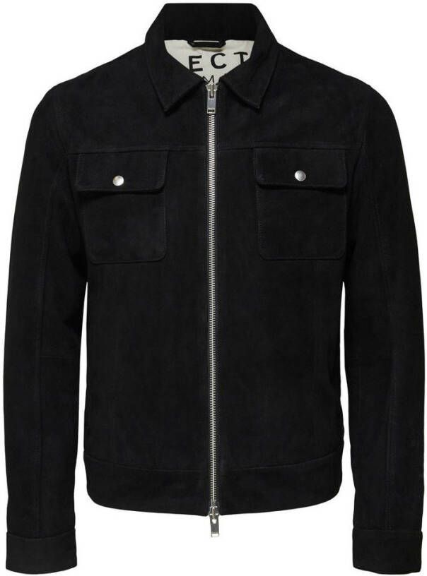 Selected Homme Giacca con zip Blouson , Zwart, Heren