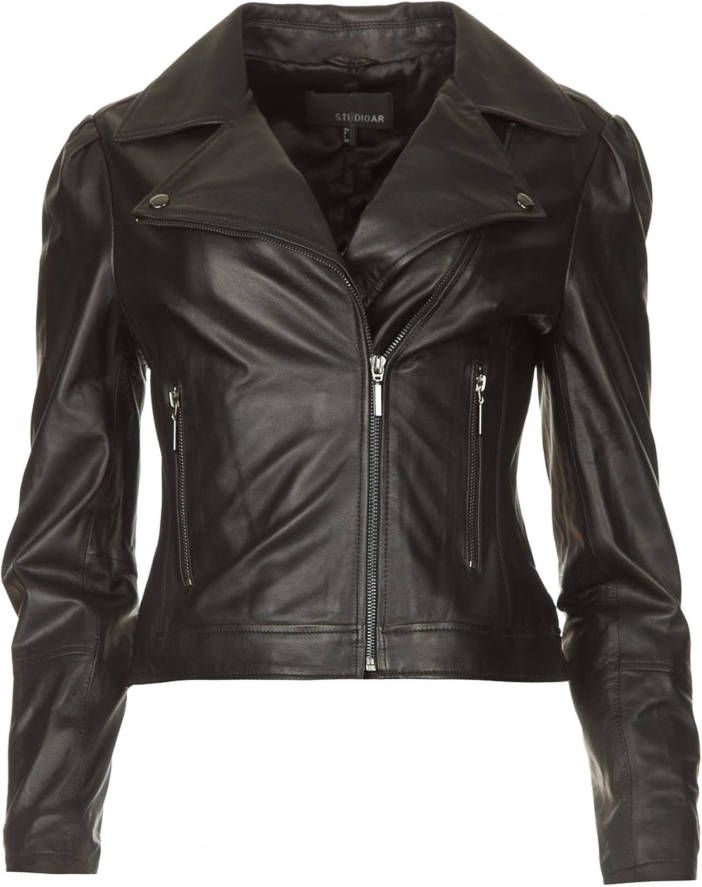 Studio AR by Arma Biker jas AR015l216211.01 , Zwart, Dames