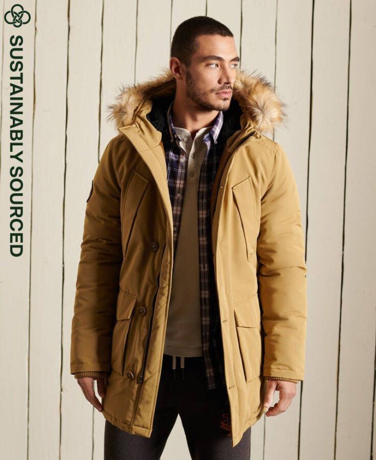 Superdry Winterjas everest parka camel(m5011192a 94m )