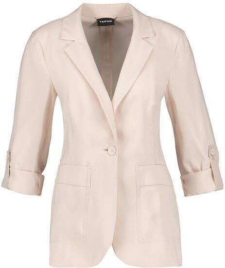 Taifun Blazer met opgestikte zakken en stretch