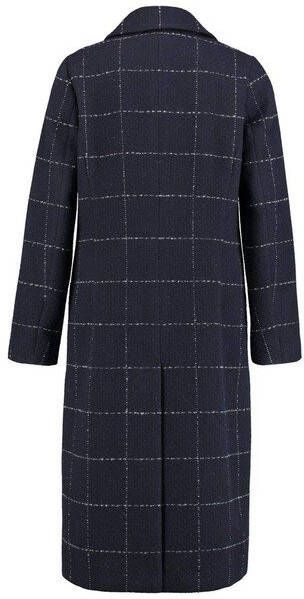 Taifun Mantel in wolblend met ruitdessin