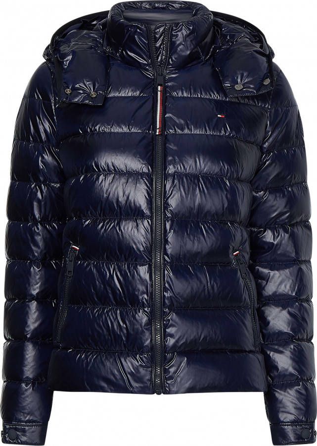 Tommy Hilfiger Gewatteerde jas TWO TONE LW DOWN JACKET met logobadge en flags