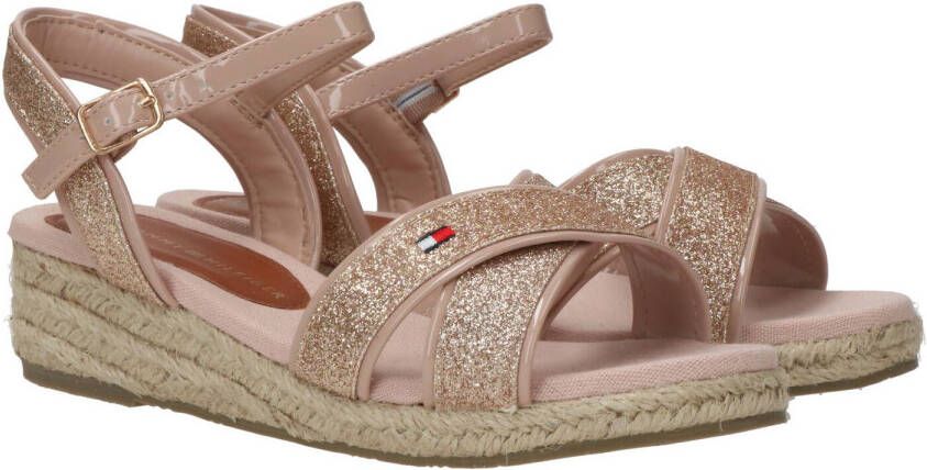 Tommy Hilfiger Sandalen ROPE WEDGE SANDAL met glitterprint