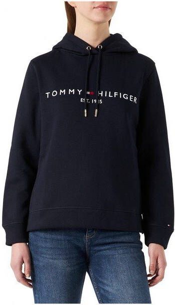 Tommy Hilfiger Donkerblauwe Sweater Heritage Hilfiger Hoodie Ls