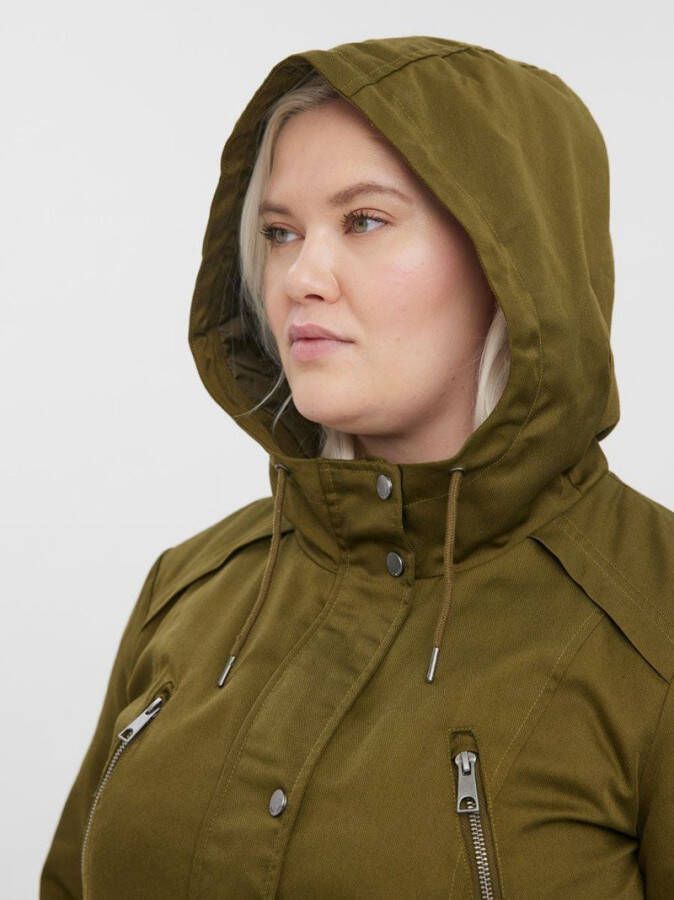 VERO MODA CURVE jas VMABBYFANNA olijfgroen