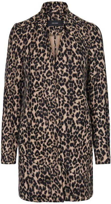 VERO MODA coatigan VMBRUSHEDKATRINELEO van gerecycled polyester bruin