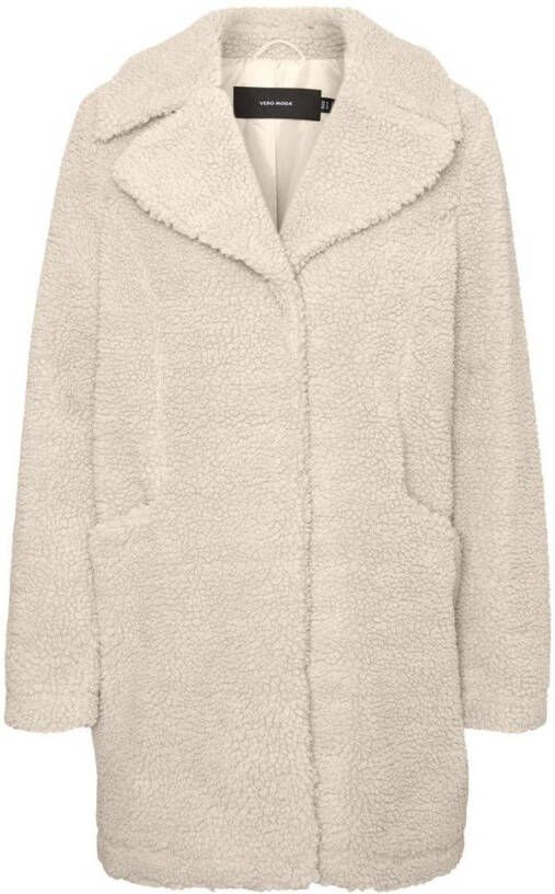 Vero Moda Donna Teddy 3/4 Jacket , Wit, Dames