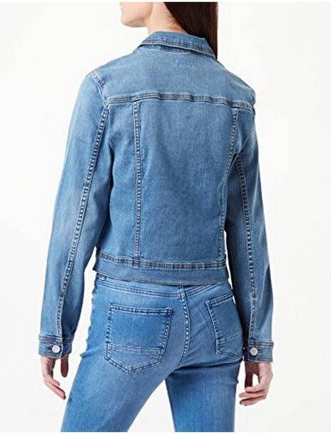 Vila Kort jack VINEED DENIM JACKET met lichte used effecten