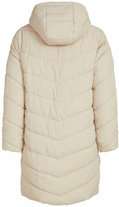 Vila Lange jas gequilt capuchon