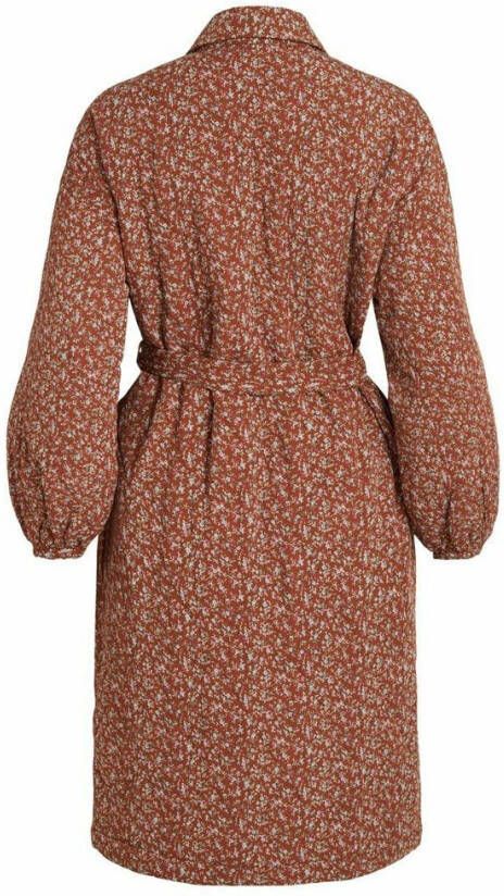 Vila Lange jas gewatteerd met bloemen