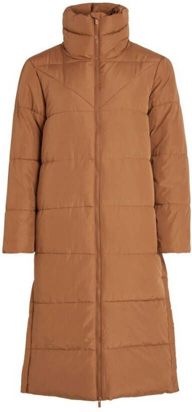 Vila Lange jas hoge hals doorgestikte