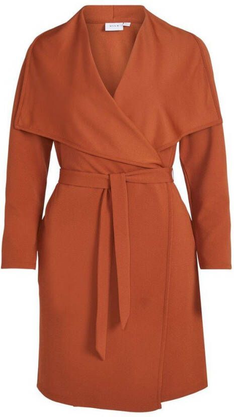 Vila Lange jas knoopriem in de taille