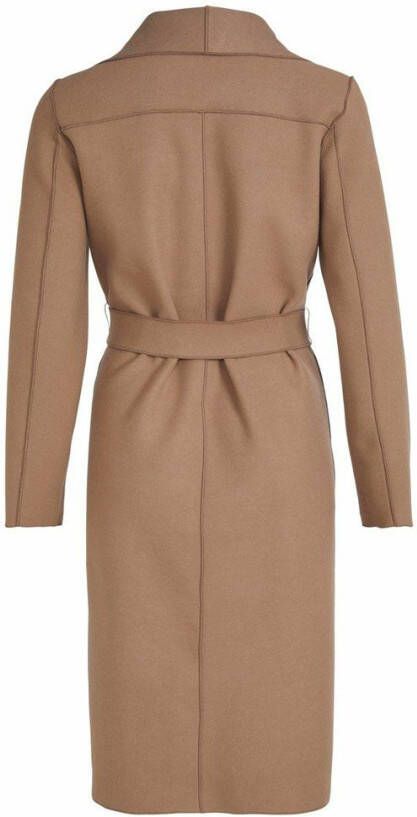 Vila Lange jas met strikceintuur en omkeerbaar