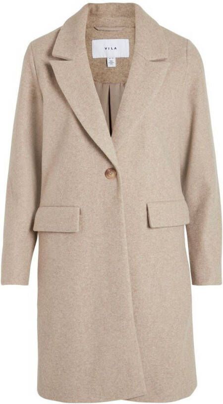 Vila Lange jas petite single breasted