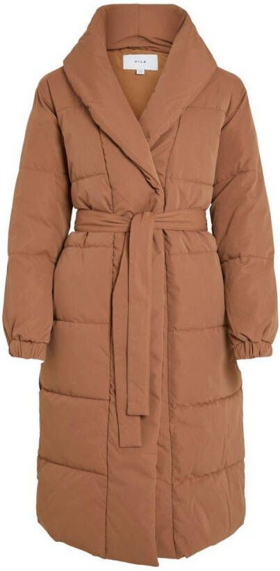 Vila Lange jas strikceintuur gewatteerde