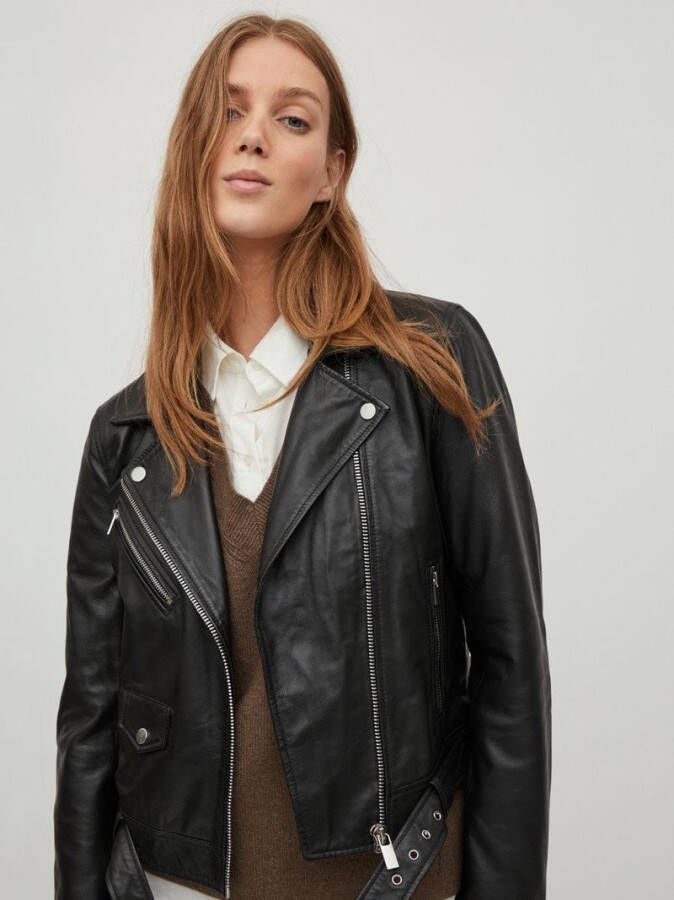 Vila Leren jas biker