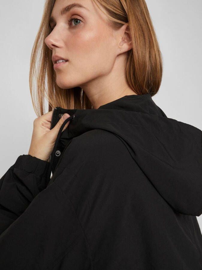 Vila Visiliana Long Park Jacket Noos , Zwart, Dames