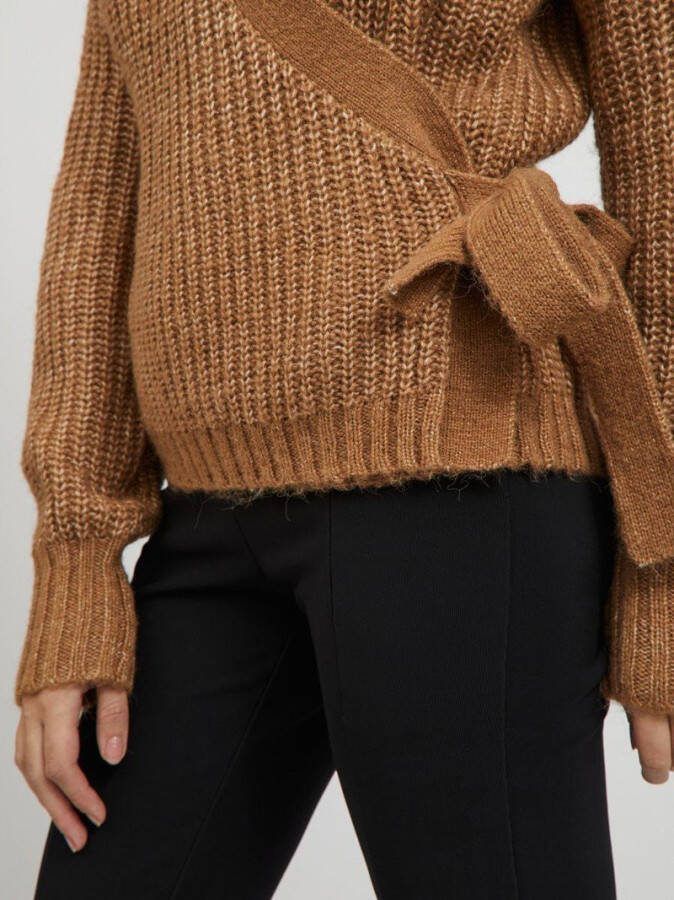 VILA gebreid vest VINOLA bruin