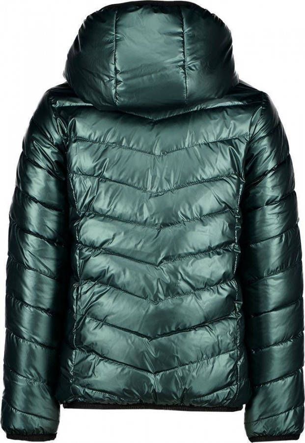 Vingino reversible imitatiebont winterjas Tirze met panterprint bruin/groen