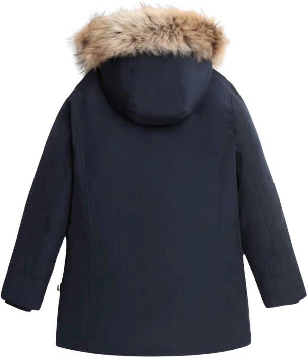 Woolrich Arctic girls raccoon parka donker