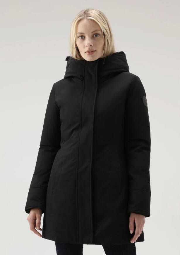 Woolrich Zwart Boulder Faux Fur Parka , Zwart, Dames