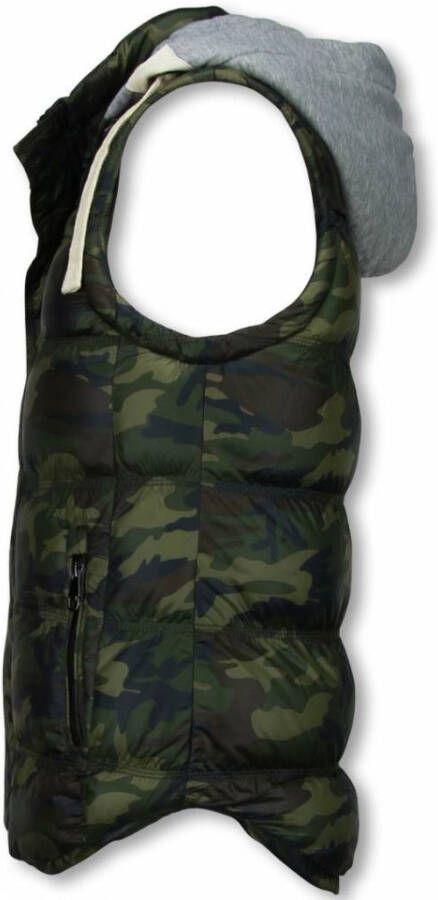 Vest Enos Bodywarmer Camouflage Vest Capuchon