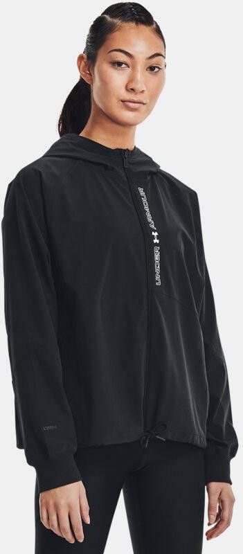 Under Armour Damesjack Woven met volledige rits Zwart/Zwart/Wit