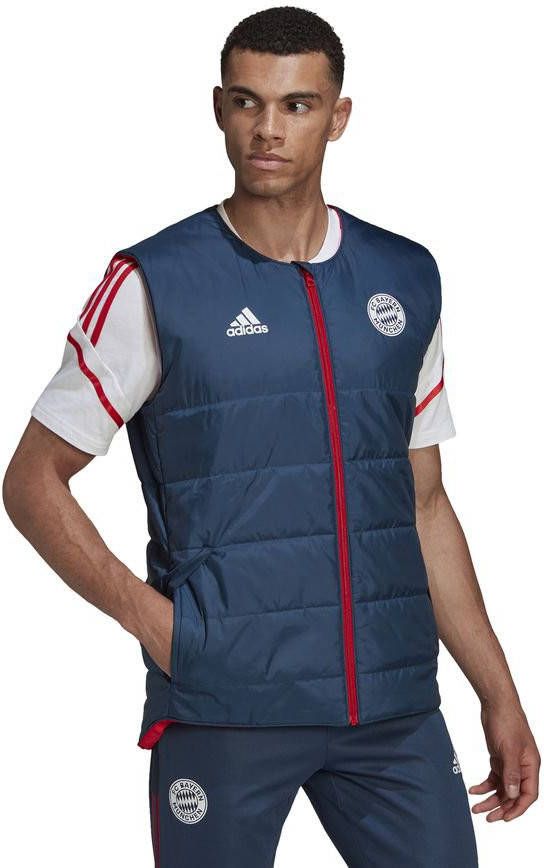 adidas Bayern München Dubbelzijdig Vest Padded Navy/Rood