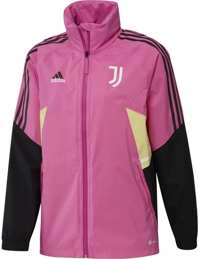 adidas Juventus Regenjas Condivo 22 Roze/Zwart/Geel