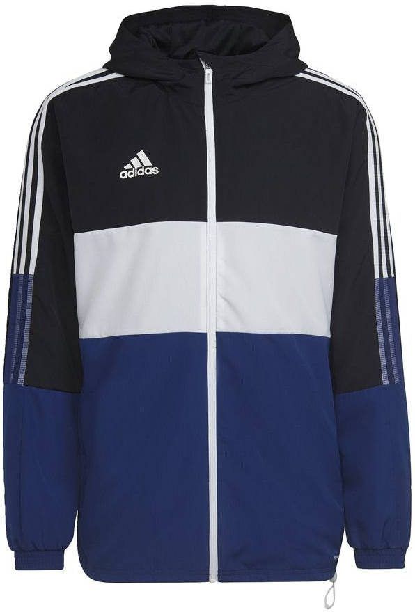 adidas Windbreaker Primeblue Warm Tiro Zwart/Wit/Blauw