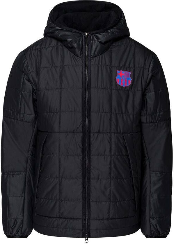 Nike FC Barcelona Herenjack met capuchon en voering van fleece Zwart