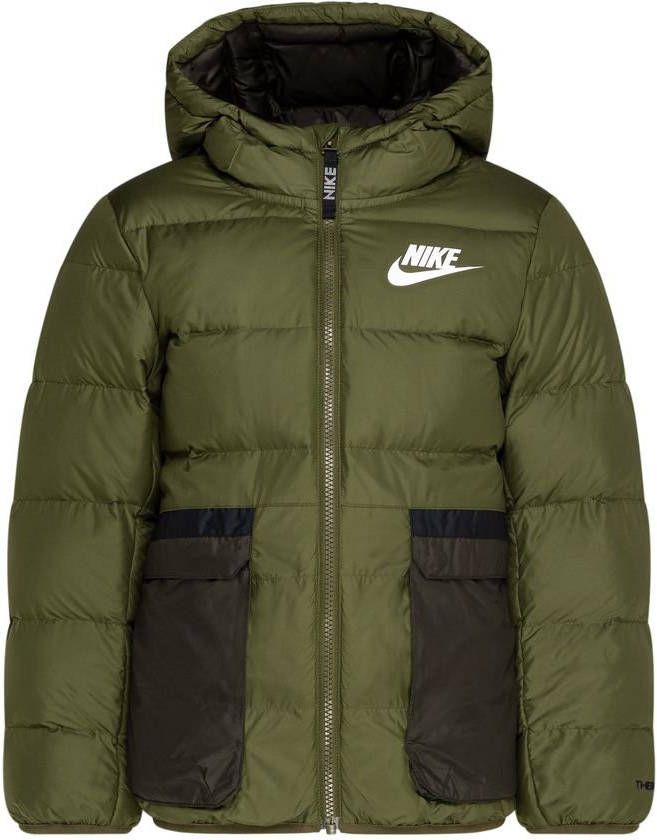 Nike Winterjas Dons NSW Therma FIT Groen/Groen/Wit Kinderen