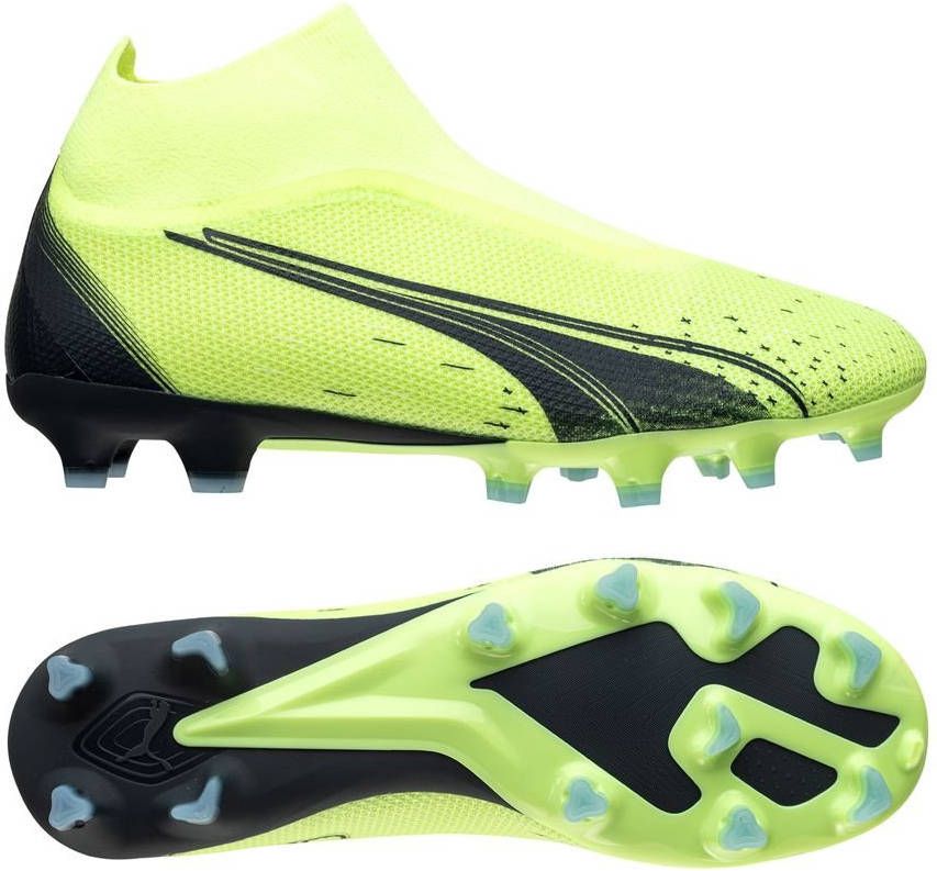 PUMA Ultra Match + Laceless FG/AG Fastest Groen/Blauw/Blauw