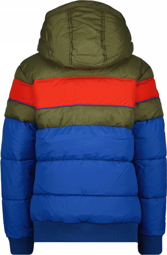 Vingino gewatteerde winterjas TONIUS blauw/donkergroen/oranje