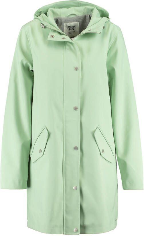 America Today Dames Regenjas Dames Lang Groen