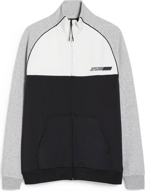 C&A sweatvest white&blackcolourblock